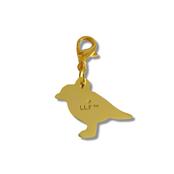 hooded plover zipper charm back