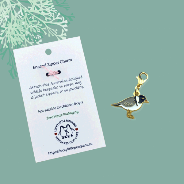 hooded plover reverse charm card