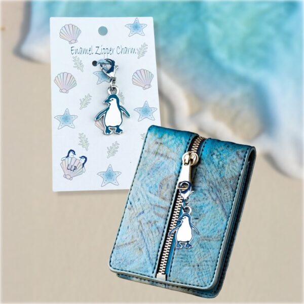 Penguin Zipper Charm-Blue - Image 3