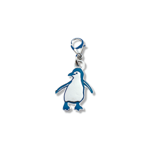 Penguin Zipper Charm-Blue