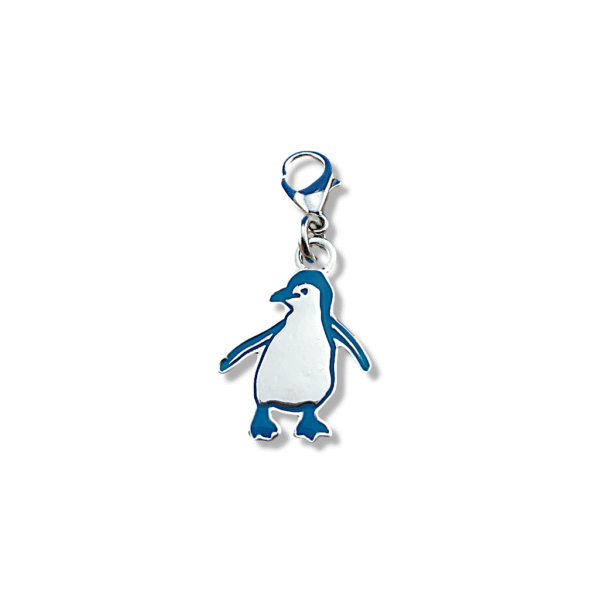 Penguin Zipper Charm-Blue