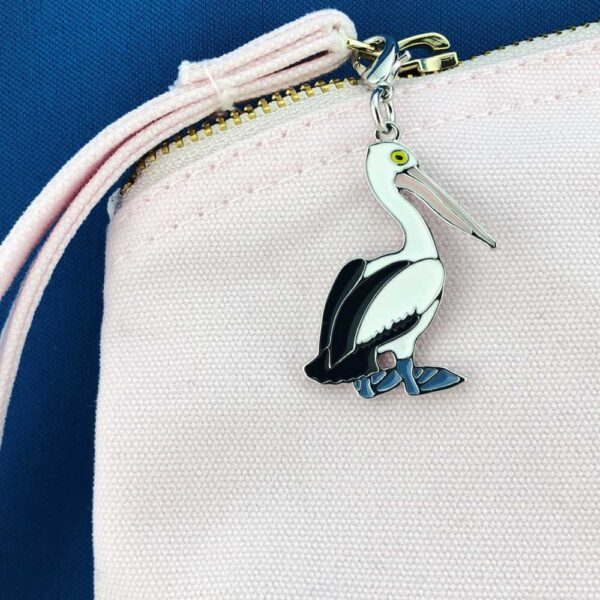 Pelican purse charm