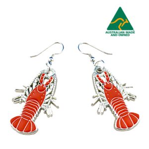 Crayfish Enamel Earrings
