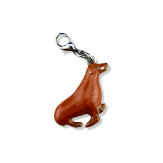 brown seal zipper charm