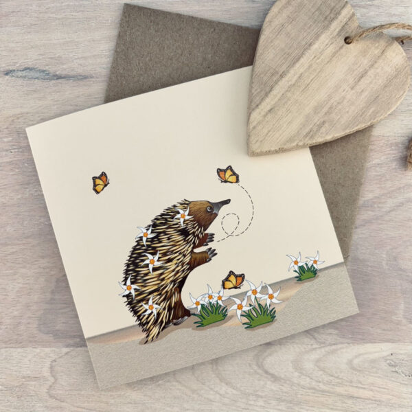 Echidna Catching Butterflies Card - Image 2