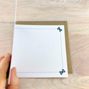 chasing butterflies card inside