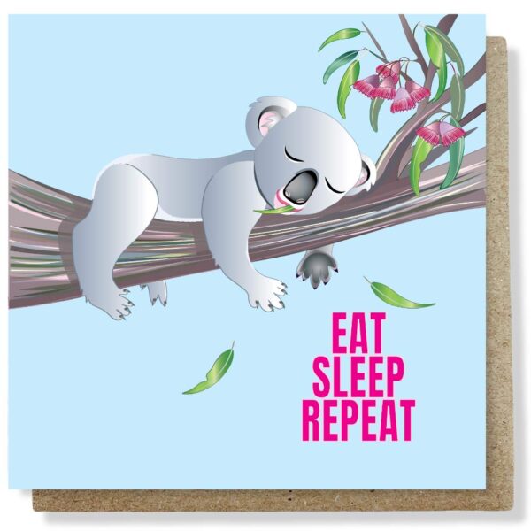 koala sleeping card