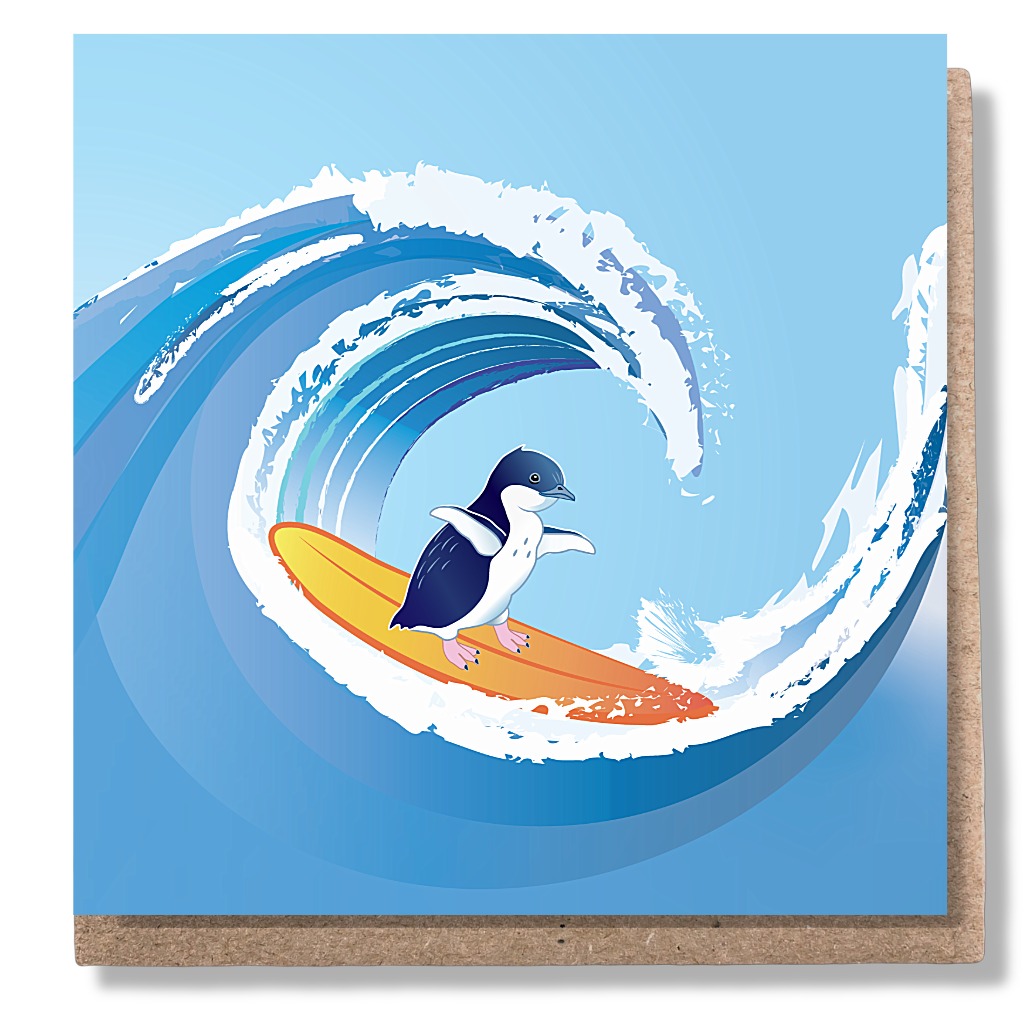 little penguin surfing card