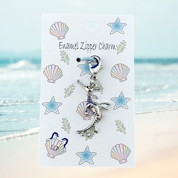 weedy seadragon charm on display card