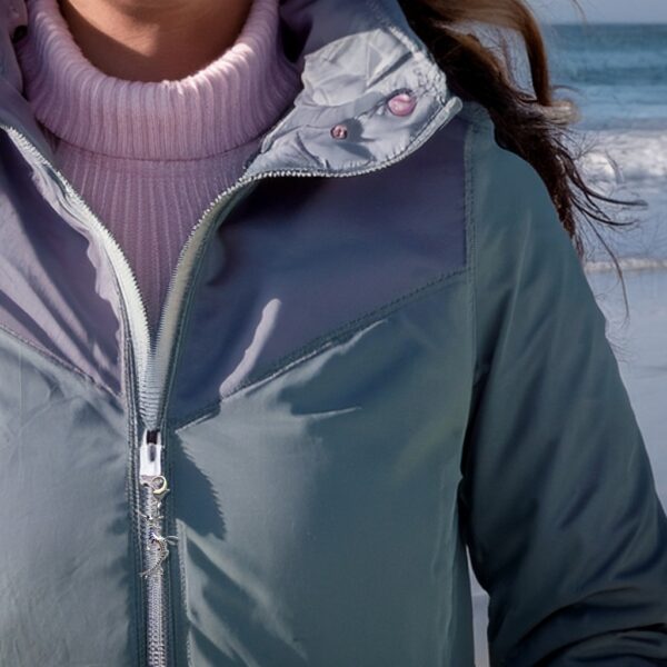 weedy seadragon on a parka zipper