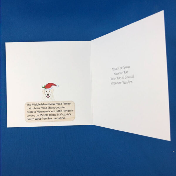 Beach Christmas inside message