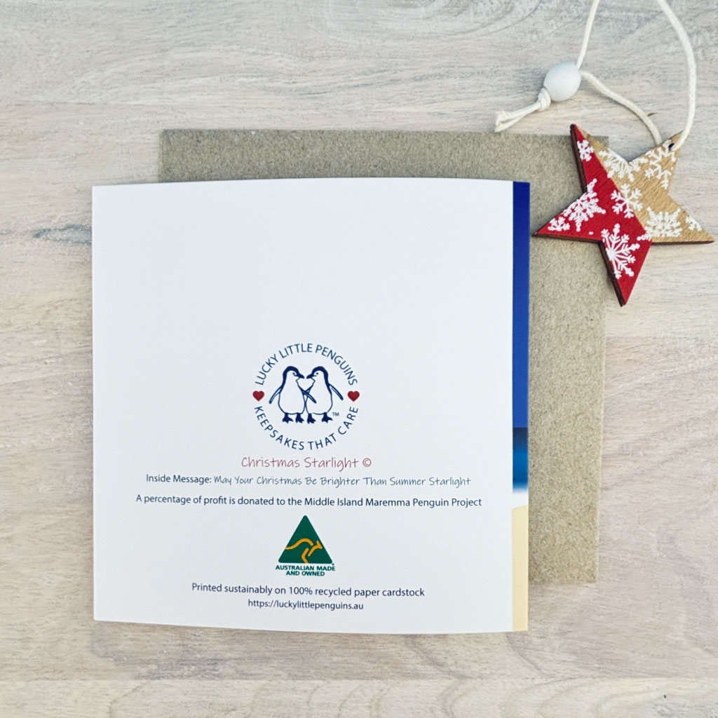 Christmas-starlight card envelope back