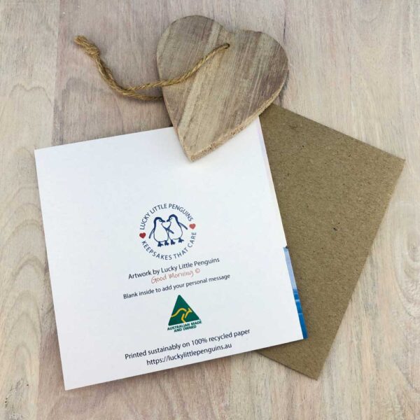 good morning greeting card back