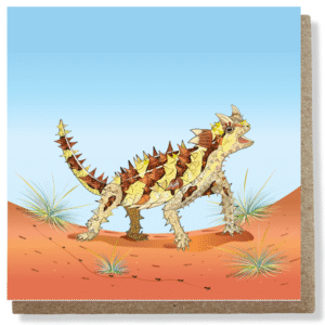 thorny devil greeting card