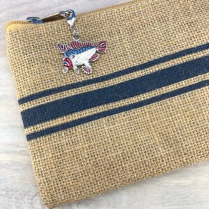 red handfish purse charm