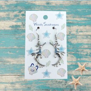 seadragon earrings on sustainable packaging