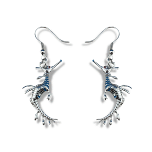 seadragon enamel earrings