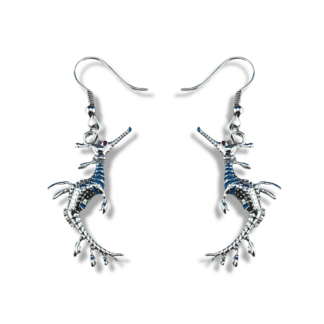 seadragon enamel earrings