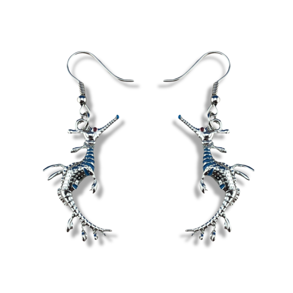 seadragon enamel earrings
