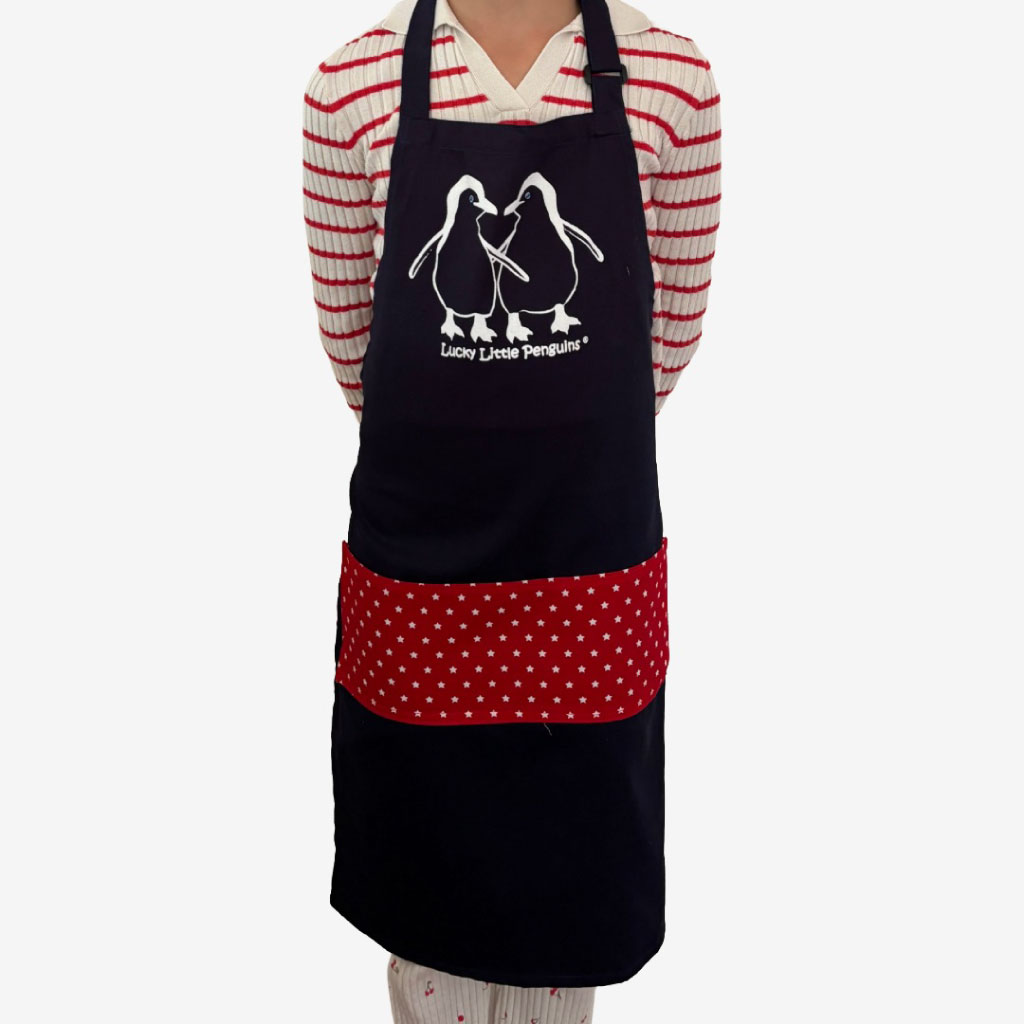 Kid's Navy Cotton Apron - Image 3