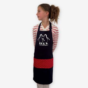 kid's navy cotton apron