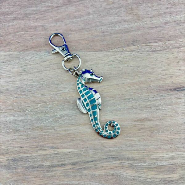 seahorse-enamel-keyring
