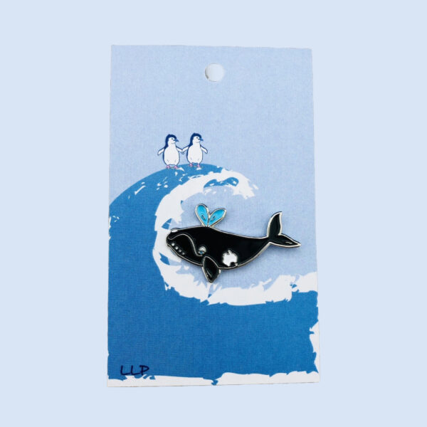 southern right whale pin on beanie