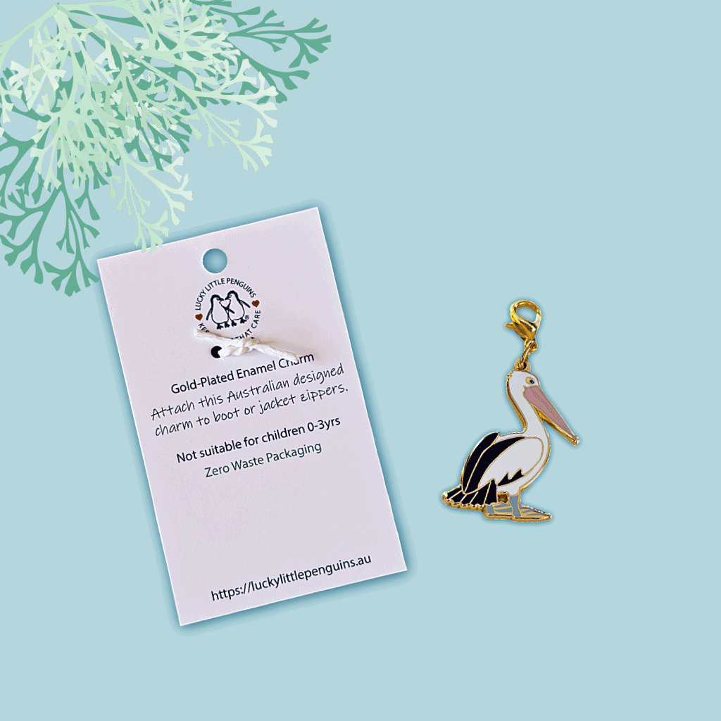 pelican charm with packaging reverse