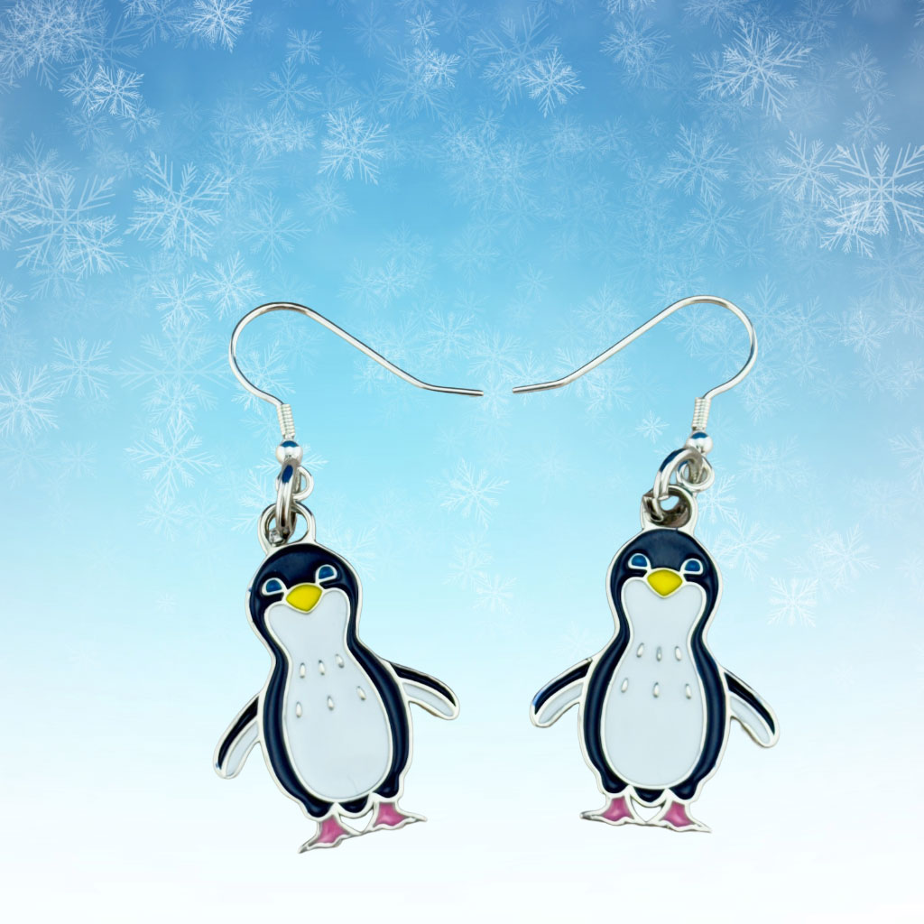 penguin earrings Christmas gift