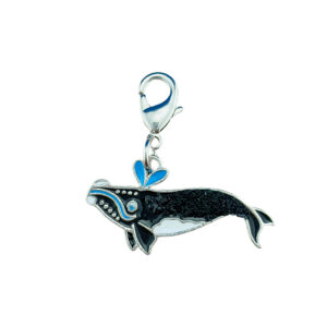 Southern Right Whale charm with German glitter.