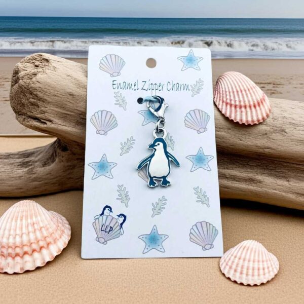 Penguin Zipper Charm-Blue - Image 2