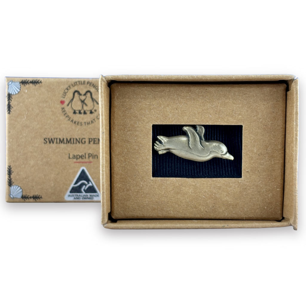 Penguin Brass Lapel Pin - Image 2