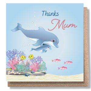 Dolphin Thanks Mum Card