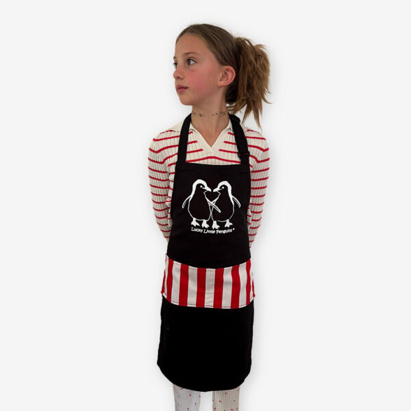 Kid's Black Cotton Apron