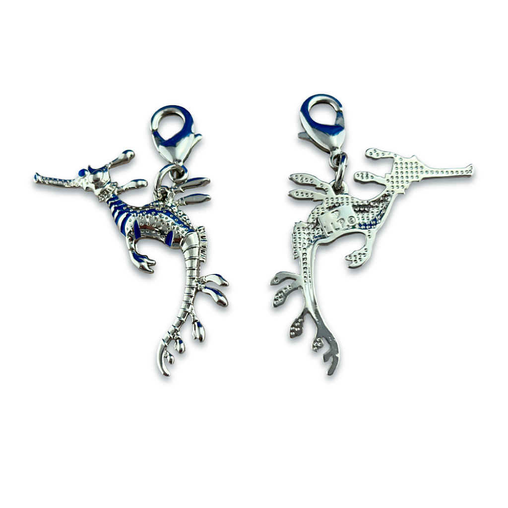 weedy seadragon charm front and back